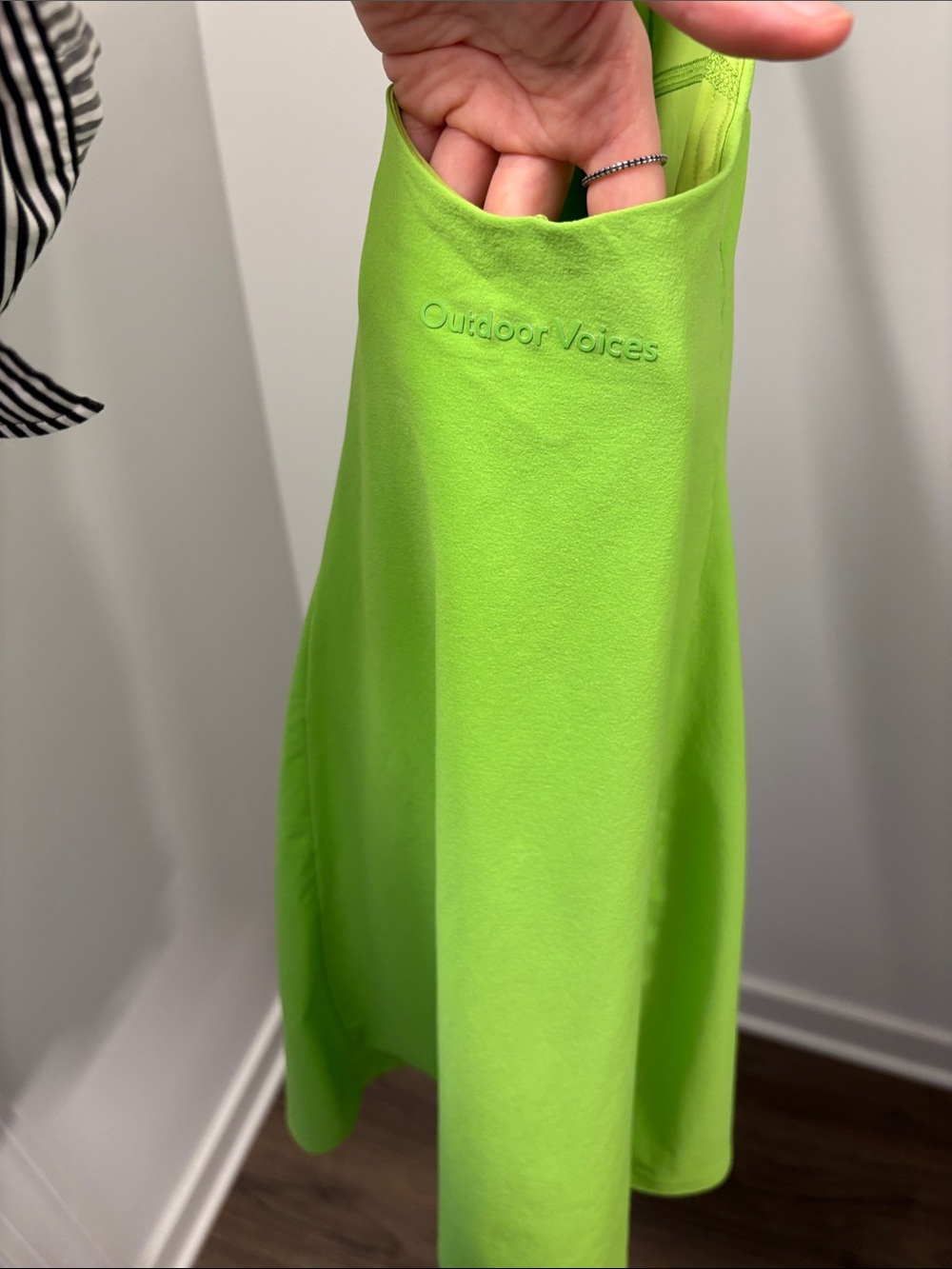 Outdoor Voices Neon Lime Mini Dress View 2